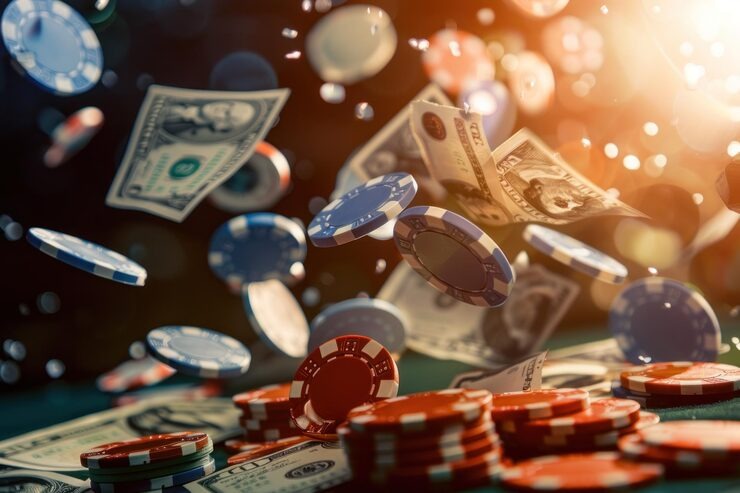 Live dealer blackjack table with multiple camera angles